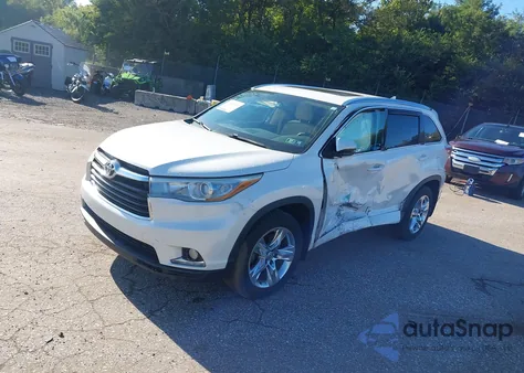 2014 Toyota Highlander Limited/Ltd Platnum из США, поврежденный, VIN 5TDDKRFH9ES029885